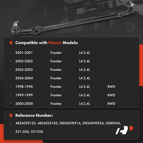وصلة مركز التوجيه الأمامية الممتازة، متوافقة مع Nissan Frontier 1998 1999 2000 2001 2002 2003 2004 in Kuwait