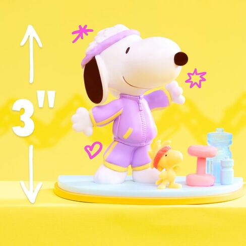 HAPPY HAUL Peanuts Mindful Mondays Collectible Figures, Surprise Collectible Toy Figure in Blind Box with Snoopy and Woodstock, 2.75 Inches Tall, Short-Run Drop, Ages 8 and up in Kuwait
