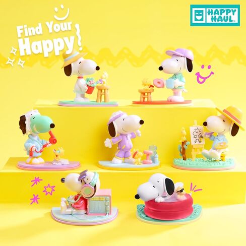 HAPPY HAUL Peanuts Mindful Mondays Collectible Figures, Surprise Collectible Toy Figure in Blind Box with Snoopy and Woodstock, 2.75 Inches Tall, Short-Run Drop, Ages 8 and up in Kuwait