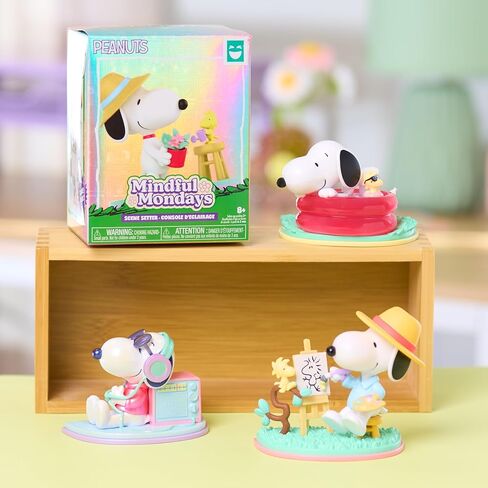 HAPPY HAUL Peanuts Mindful Mondays Collectible Figures, Surprise Collectible Toy Figure in Blind Box with Snoopy and Woodstock, 2.75 Inches Tall, Short-Run Drop, Ages 8 and up in Kuwait
