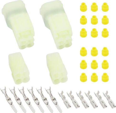2Sets 4Pin Female Male Waterproof Connector Set Compatible with Sumitomo HM 090 Series 2.2mm Terminal Connectors in Kuwait
