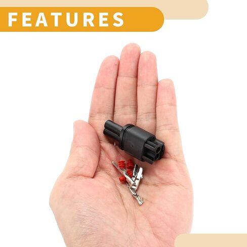 2 Pin ABS Sensor Connector Plug - Car Male Female Wire Terminal Connector - for Toyota Plastic Black - 1 Set in Kuwait
