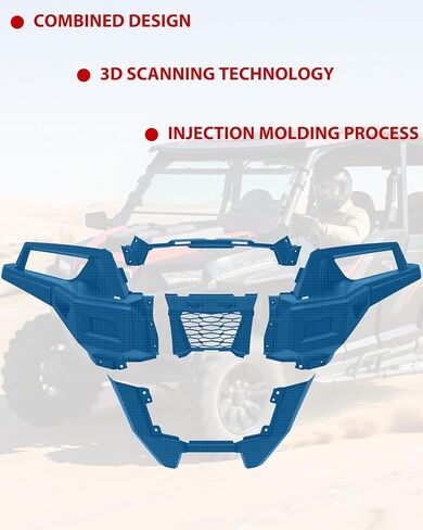 واجهة أمامية سوداء مجمعة من SAUTVS لملحقات Polaris General 1000/4/ General XP 1000/XP4 2016-2026، استبدال #5452177-070 in Kuwait