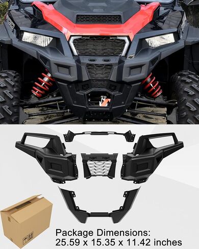 واجهة أمامية سوداء مجمعة من SAUTVS لملحقات Polaris General 1000/4/ General XP 1000/XP4 2016-2026، استبدال #5452177-070 in Kuwait