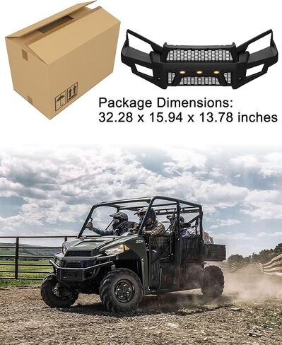 واجهة أمامية مدمجة من SAUTVS مع مصابيح لـ Polaris Ranger XP 900 2014-2019/XP 570 2015-2016، ملحقات Ranger Diesel 2014-2018 (استبدال OEM #5439018-070) in Kuwait