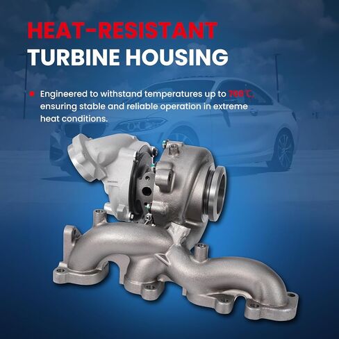 MOCA Turbocharger Fit for 13-14 for Volkswagen Beetle & 09-14 for Jett & 10-13 for Audi A3 L4 2.0L Diesel, Turbo Model BV43, with Exhaust Manifold Wastegate Actuator Gasket in Kuwait