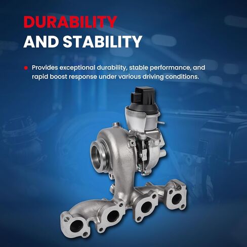 MOCA Turbocharger Fit for 13-14 for Volkswagen Beetle & 09-14 for Jett & 10-13 for Audi A3 L4 2.0L Diesel, Turbo Model BV43, with Exhaust Manifold Wastegate Actuator Gasket in Kuwait
