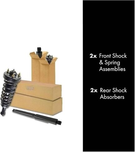Front Rear Shock Complete Loaded Strut Spring Assembly Kit Set 4pc Compatible For 2009-2013 Compatible For Ford F-150 in Kuwait