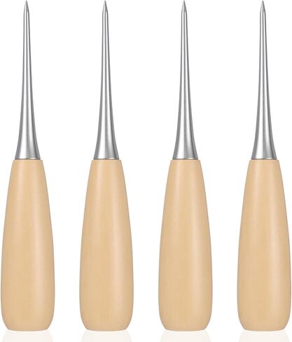 4PCS Sewing Awl, Zelkova Scratch Awls, Leather awl, for Punching Holes and Sewing, DIY Leather Sewings, Marking and Scoring in Kuwait