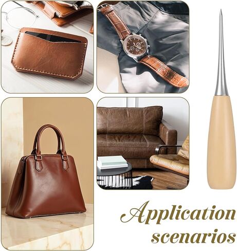 4PCS Sewing Awl, Zelkova Scratch Awls, Leather awl, for Punching Holes and Sewing, DIY Leather Sewings, Marking and Scoring in Kuwait
