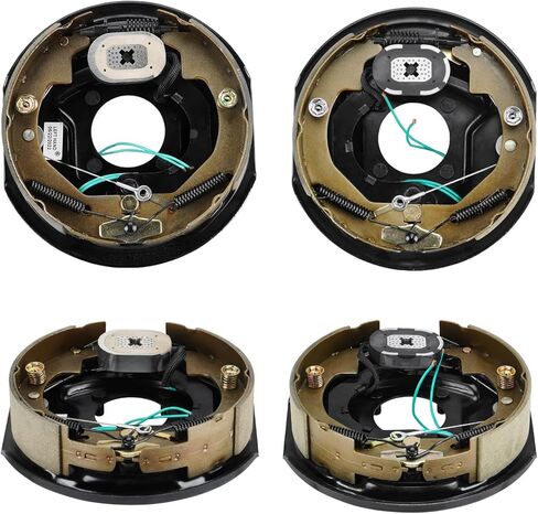 مجموعة فرامل المقطورة الكهربائية Youxmoto، 10 بوصة × 2-1/4 بوصة، مجموعة فرامل كهربائية ذاتية الضبط لمحور 3500 رطل، تركيب 4 فتحات (2 يمين + 2 يسار) in Kuwait