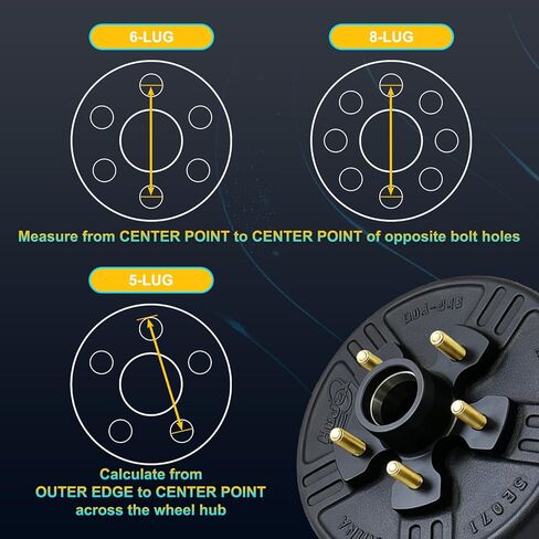 3,500lbs Trailer Axle Electric Brake Kit, 5-Hole, 4.5" Bolt Circle Brake Drum with 10" x 2 1/4" Left and Right Electric Brakes, 4-Hole Mounting, Replacement 10" Brake Hub Drum Assembly, 1/2''-20 Studs in Kuwait