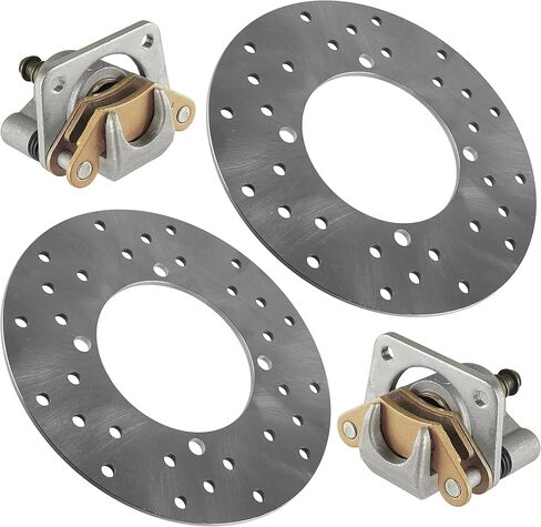 Caltric Rear Brake Caliper with Disc Pads Left Right Compatible with Polaris RZR 570 2012 2013 2014 2015 2016 2017 2018 2019 2020 2021 in Kuwait