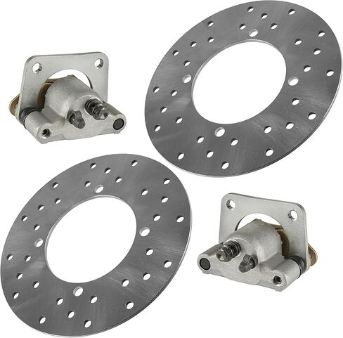 Caltric Rear Brake Caliper with Disc Pads Left Right Compatible with Polaris RZR 570 2012 2013 2014 2015 2016 2017 2018 2019 2020 2021 in Kuwait