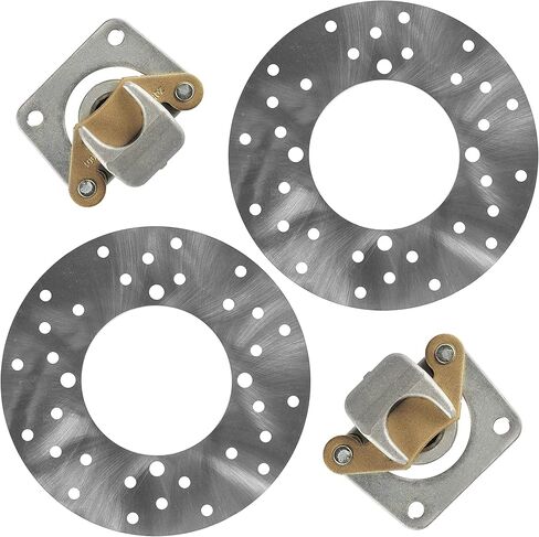 Caltric Rear Brake Caliper with Disc Pads Left Right Compatible with Polaris RZR 570 2012 2013 2014 2015 2016 2017 2018 2019 2020 2021 in Kuwait
