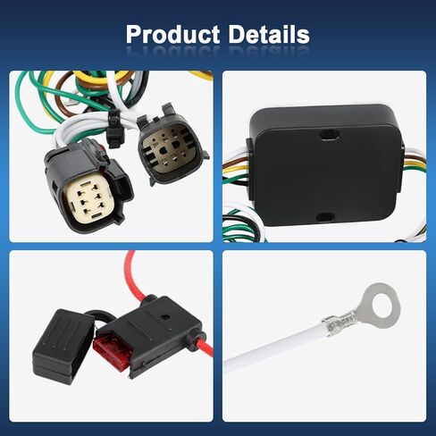4-Pin Trailer Wiring Harness for Trailer Light Connect Compatible with Jeep Grand Cherokee 2022-2025 Replacement for 56473 in Kuwait