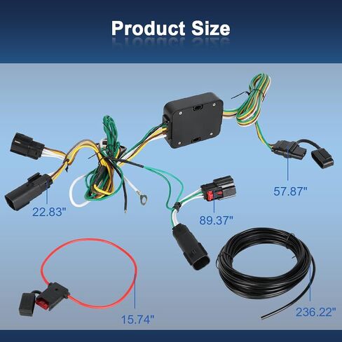 4-Pin Trailer Wiring Harness for Trailer Light Connect Compatible with Jeep Grand Cherokee 2022-2025 Replacement for 56473 in Kuwait