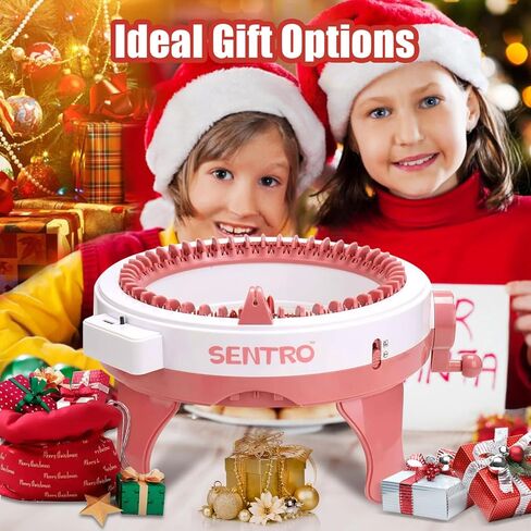 SNOUUOSN SENTRO Knitting Machine, 48 Needles Knitting Machine, Smart Knitting Loom Machine with Row Counter for Adults Beginners, Circular Double Knit Loom Crochet Knitting Machine Kit for Hat Socks in Kuwait