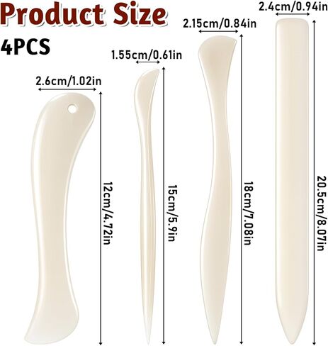 4 Pcs Stained Glass Tools, Stained Glass Supplies FID Stained Glass Plastic Burnisher Flat Foil Holder Supplies for Work DIY Handicrafts in Kuwait