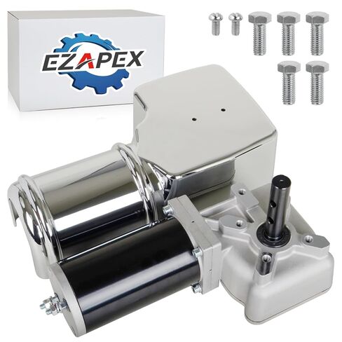 1500W 90:1 45RPM Upgraded Electric Tarp Motor Compatible with Dump Trucks up to 28' Length- Universal Tipper Truck Canopy Motor for Dump Truck Tarp System with Chrome Housing Cover in Saudi Arabia