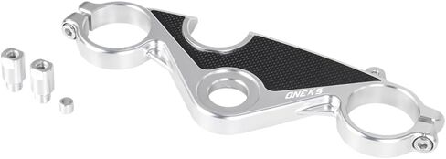 ONE.K.S Motorcycle Uplink Triple Tree Forks Front End Upper Top Clamp CNC Aluminum Steering Clamp Fit for YZF R6 European Version 2017-2025 (Silver) in Kuwait