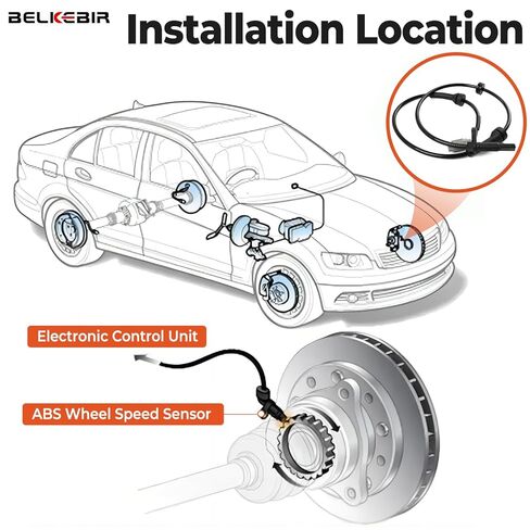 2 قطعة مستشعر سرعة العجلات الأمامية ABS اليسار واليمين متوافق مع 2008-2014 Nissan Rogue، 2008-2012 Nissan X-Trail 2.5L للسائق والركاب الجانب ABS الاستشعار استبدال ALS1658 695-872 47910-1DA1A 47910-JG000 in Kuwait