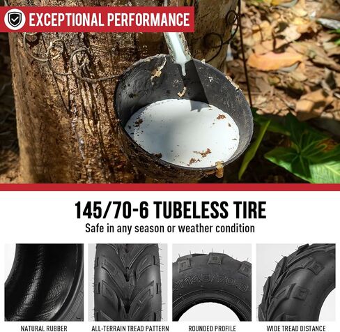 145/70-6 Mini Bike Tires,145 70-6 Tubeless Go Kart Tires Compatible with Coleman Coleman CC100X CT100U Monster Moto MMB80 RT100 Mini Bike Kazuma Roketa 110cc ATV Quad Go Kart in Kuwait