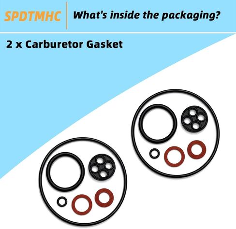 16010-ZE1-812 Carburetor Bowl Gasket Kit Fit for Honda GX160 GX110 GX120 GX140 GX200 EG2200 EG2500 Replacement Part 11580 16010ZE1812 (Pack of 2) in Kuwait