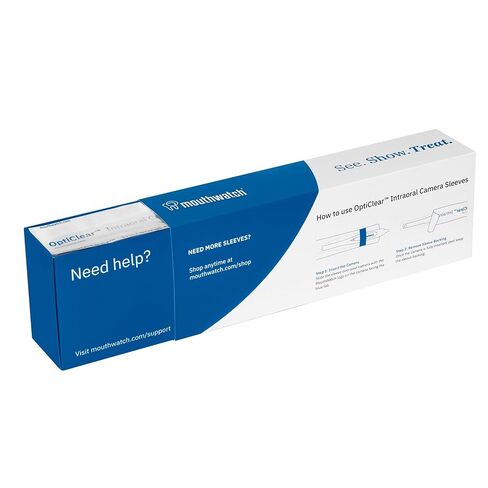 أكمام كاميرا MouthWatch OptiClear™ داخل الفم، مريحة وواضحة بصريًا - غمد الكاميرا لكاميرات الفم داخل الفم، غلاف الكاميرا داخل الفم - غلاف الأسنان (1000 قطعة) in Saudi Arabia