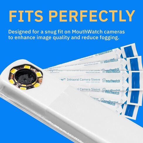 أكمام كاميرا MouthWatch OptiClear™ داخل الفم، مريحة وواضحة بصريًا - غمد الكاميرا لكاميرات الفم داخل الفم، غلاف الكاميرا داخل الفم - غلاف الأسنان (1000 قطعة) in Saudi Arabia