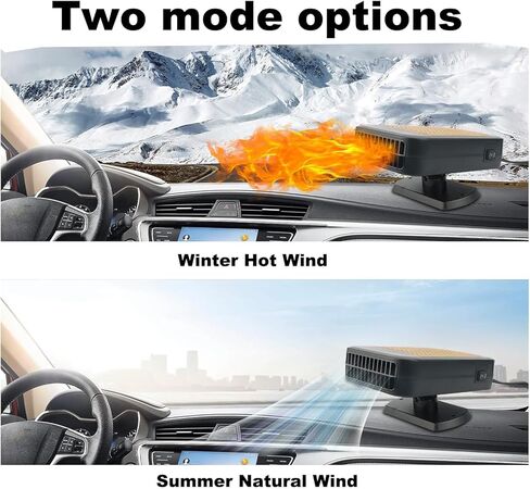 12V Car Heater,200W Fast Heating Windshield Defroster Portable Car Heater that Plugs into Cigarette Lighter,360° Rotatable Car Heaters for Vehicle,Jeep,RV,SUV (Orange) in Saudi Arabia