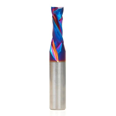Amana Tool 46174-K CNC حلزوني ضغط مطلي بالكربيد الصلب 3/8 D x 1 CH x 1/2 SHK x 3 بوصة طويلة 2 فلوت راوتر بت (يستبدل رقم الصنف 46161) in Saudi Arabia