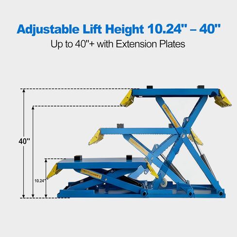 8000 LBS Portable Car Lift with Electric Unlock, 40" Max Lift Height Heavy-Duty Hydraulic Vehicle Lift, Rolling Garage Auto Lift for SUVs, Trucks & Light Duty Vehicles, 110V in Kuwait