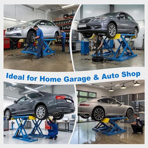 8000 LBS Portable Car Lift with Electric Unlock, 40" Max Lift Height Heavy-Duty Hydraulic Vehicle Lift, Rolling Garage Auto Lift for SUVs, Trucks & Light Duty Vehicles, 110V in Kuwait