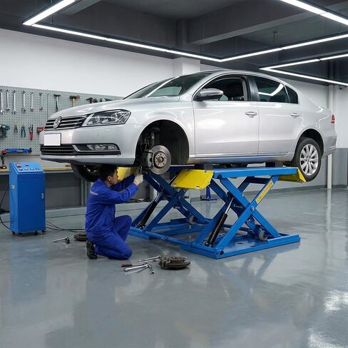 8000 LBS Portable Car Lift with Electric Unlock, 40" Max Lift Height Heavy-Duty Hydraulic Vehicle Lift, Rolling Garage Auto Lift for SUVs, Trucks & Light Duty Vehicles, 110V in Kuwait