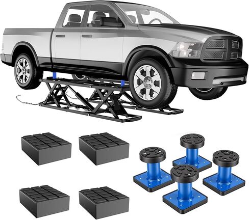 GarveeTech Portable Car Lift 5000 LBS Capacity, Low Profile Hydraulic Quick Jack with Extension Plates & Wheels, Quick Jack Car Lift with Dual Safety Lock for Home Garage Vehicle Maintenance in Kuwait