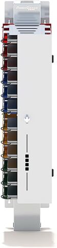 PowerGistics CORE12 USB Charging Cart Station for Chromebooks and Tablets, Charger Includes USB A to C Cables, 12 Shelves, Locking Door, Made in USA in Kuwait