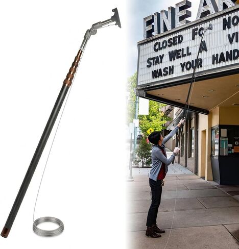 4.2ft - 19.7ft Readerboard/Marquee Sign Letter Change Arm Pole with Changing Sign Letters Cup, Safe, Stable, and Easy to Use in Kuwait