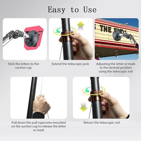 4.2ft - 19.7ft Readerboard/Marquee Sign Letter Change Arm Pole with Changing Sign Letters Cup, Safe, Stable, and Easy to Use in Kuwait