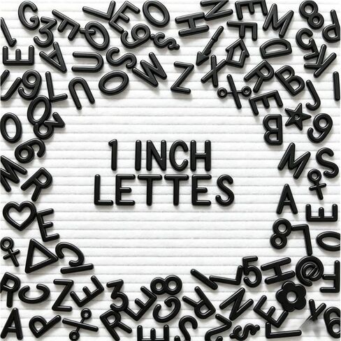 Letter Board Letters 252 pcs - Pre-Cut, Ready to Use - Durable 1" White Plastic Letters with Secure Packaging - Universal for Most Felt Boards (White) in Kuwait