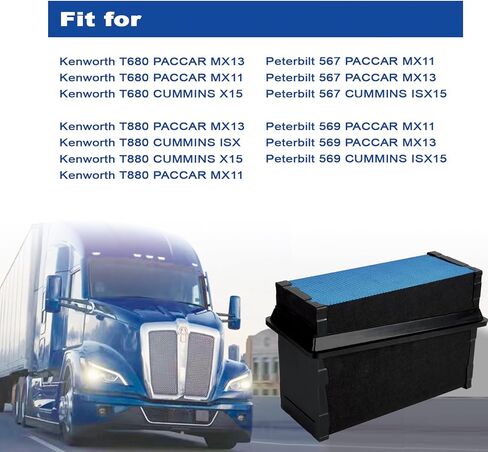 فلتر هواء المحرك P621725 مناسب لـ Kenworth T680 T880، Peterbilt 567 579 يستبدل P637453 PA32000 LAF6725 WA11058 501058 1 قطعة in Kuwait