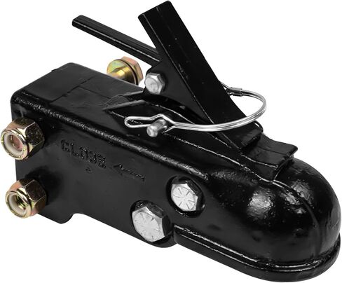 2-5/16" Trailer Coupler with Quick-Release Latch, 15,000 lbs Capacity, One-Piece Forged Construction, Black Powder Coated Finish for Professional Towing in Kuwait