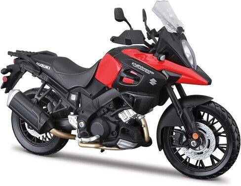 Maisto Suzuki V Strom Motorbike - 1:12 Scale - Incredibly Detailed Die-Cast Replica Collectible Motorcycle Model, Black in Kuwait
