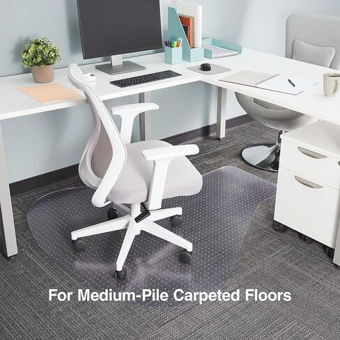 Staples® Carpet Chair Mat, Medium-Pile, Clear (28594) in Saudi Arabia