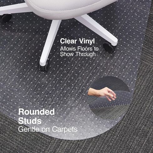 Staples® Carpet Chair Mat, Medium-Pile, Clear (28594) in Saudi Arabia
