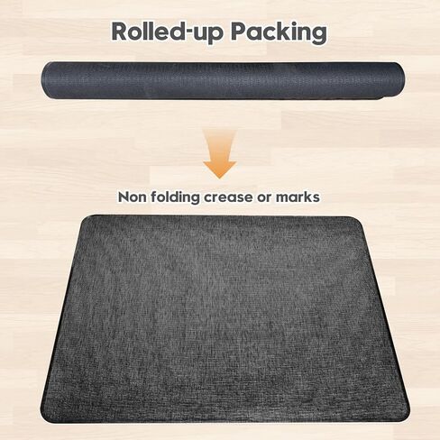 Sycoodeal Office Chair Mat for Hardwood & Tile Floor, 36" x 48" Heavy Duty Computer Gaming Chair Mat for Rolling Chairs Non-Curve, Anti-Slip, Floor Protector for Home Office (Black) in Kuwait