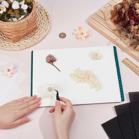 BENECREAT Blotting Board for Flower Press, 6PCS Drying Plates, 6PCS Sponge, 12PCS Lining Paper, Blotting Paper for Creative Pressing DIY Handicrafts Drying Flowers, 11x8.6inch in Kuwait