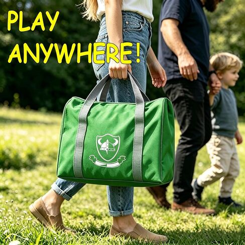 Jac & Mok Tumble Tower Game Set, Stacking Tower Game, Outdoor Games, Wooden Blocks Stacking Game - Includes Carry Bag (Natural, Jumbo-56pcs) in Kuwait
