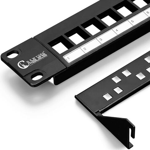لوحة تصحيح شبكة Keystone/Patch Panel الفارغة من NewYork Cables® لمراكز البيانات والمكاتب وغرف الخوادم (غير محملة، تم تفريغ لوحة تصحيح 48 منفذًا) in Saudi Arabia