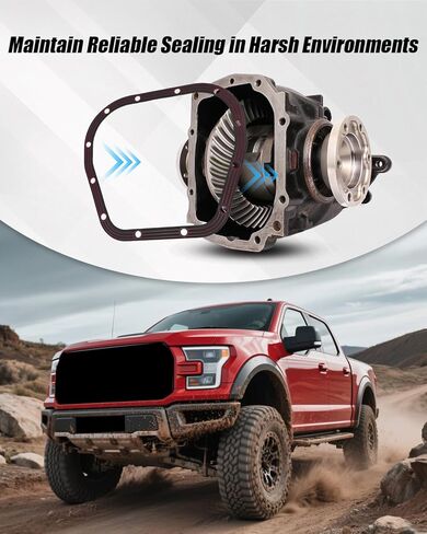 9.75" Differential Cover Gasket Compatible with Ford 9.75" Axle, Steel Core with Rubber Coated Rear Differential Gasket, Leak Resistant in Kuwait